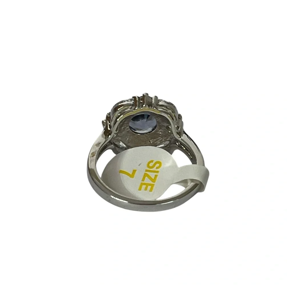 Brenda‎ Stone Tanzanite Lab Rhodium Plated Bringing The Sass Women's 7 Ring